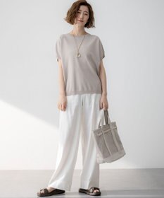 23区 L 【新色追加/洗える】レーヨンポリエステルストレッチ プルオーバー ニット