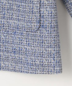 自由区 【セットアップ対応・洗える】ライトミックスツイード ジャケット