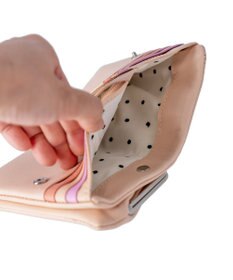 tsumori chisato CARRY キラキラ石 がま口 2つ折り財布