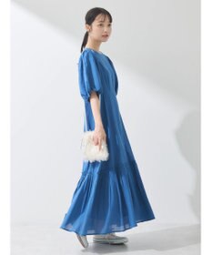 earth music&ecology コットンボイルパフスリーブワンピース