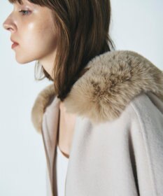 GRACE CONTINENTAL フードファーリバーポンチョ