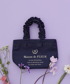 Maison de FLEUR ブランドロゴフリルハンドルトートSバッグ