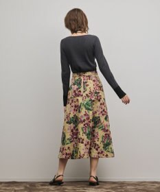GRACE CONTINENTAL フラワージャガードフレアスカート