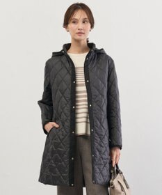 J.PRESS LADIES 【WEB限定カラーあり・2way】コンパクトタフタキルティング  フーデッド コート ブラック系