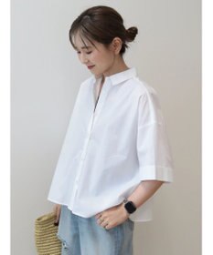 AMERICAN HOLIC イージーケア５分袖バックタックシャツ