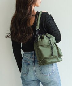 ACE BAGS & LUGGAGE JEWELNA by Jewelna Rose ナイロン巾着バッグ 16201 軽量 2WAY ハンドバッグ ショルダーバッグ