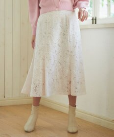 Feroux フラワーオパールレース スカート