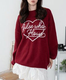 WEGO 【洗える】グラフィックニットBIGプルオーバー