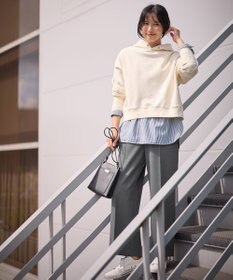 ANY L 【洗濯機可/ストレッチ/ウエストゴム/裏起毛】マルチファンクションストレッチワイドパンツ