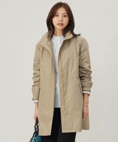J.PRESS LADIES 【洗える】スパンライクナイロンタッサー フーデット コート