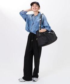 LeSportsac DELUXE LG WEEKENDER/ロゴジャカードブラック