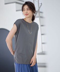 ANY 【汗ジミ防止加工】シルケットスムースノースリーブプルオーバー