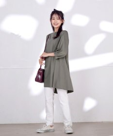 Tiaclasse 【洗える】大人可愛いバックフレアカットチュニック