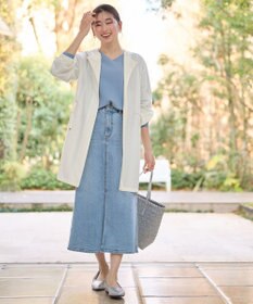 ANY L フロントスリットデニムスカート