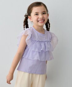ANY KIDS 3WAY フリルドッキングTシャツ ラベンダー