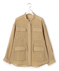 23区 【先行予約】リネンミックスシアースラブ ミリタリージャケット
