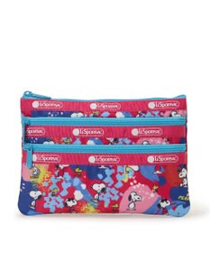 LeSportsac 3ZIP COSMETIC/ピーナッツプレイタイム
