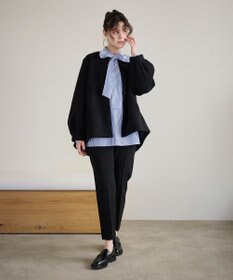 #Newans 【洗濯機可能】バックフレアショートコート