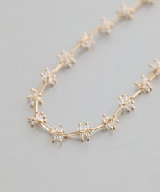 earth music&ecology クリアビーズポイントネックレス