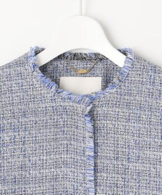 自由区 【セットアップ対応・洗える】ライトミックスツイード ジャケット