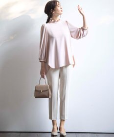 組曲 【KUMIKYOKU NAVY】コンフォータブルドレープフリル テーパードパンツ