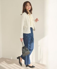 Feroux 【洗える】ミックスヤーンニット ジャケット