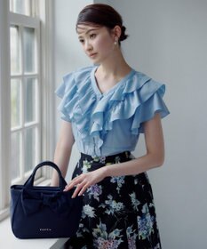 TOCCA RIBBON CUBE NYLON MINI TOTE ミニトートバッグ【星風まどかさん着用】 ネイビー系