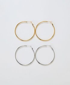 Phoebe 【金属アレルギー対応】ライトフープピアス　シルバー/ステンレス/大振り