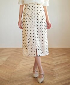 Feroux 【新色追加・洗える】パールポイントフラップ スカート