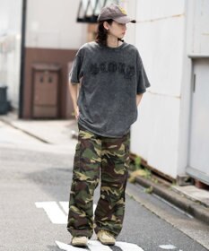 WEGO 【ユニセックス着用ITEM】スノーウォッシュダメージアップリケT（SS）