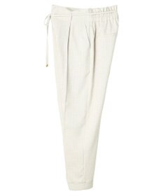 earth music&ecology リネンライクテーパードパンツ（ストライプ）