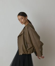 GRACE CONTINENTAL フェイクレザーライダース