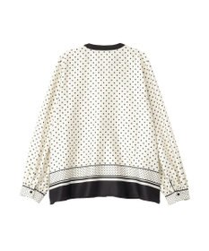 YECCA VECCA ドットパネル柄リボンブラウス