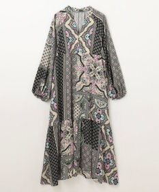 GRACE CONTINENTAL カフタンプリントロングワンピース