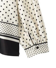 YECCA VECCA ドットパネル柄リボンブラウス