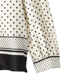 YECCA VECCA ドットパネル柄リボンブラウス