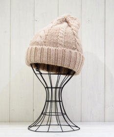 石田製帽 ベビーアルパカ　アラン編みワッチ