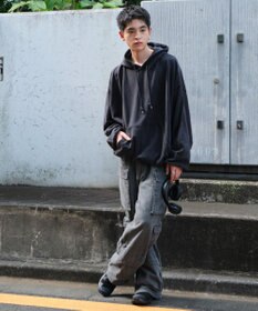 WEGO アシッドウォッシュバルーンパーカー