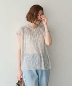YECCA VECCA シアードット柄ブラウス