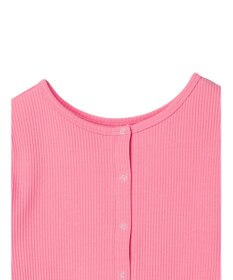 earth music&ecology ドットボタン５分袖リブプルオーバー