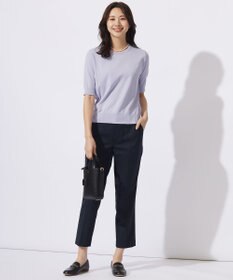 J.PRESS LADIES S 【洗える】シャークスキン テーパード パンツ