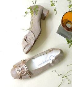 nouvelleRobe Oū 新色追加【本革・高反発】Chain Buckle Ornament スクエアトゥパンプス