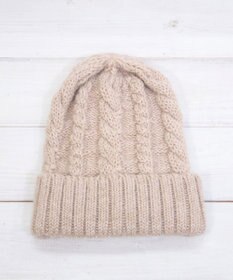 石田製帽 ベビーアルパカ　アラン編みワッチ