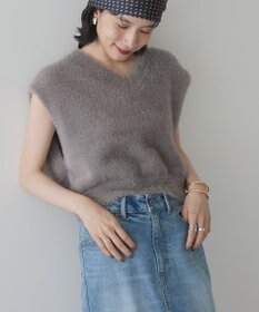 AMERICAN HOLIC 【選べる丈】シャギーニットベスト