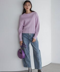 組曲 L 【加藤ローサさん着用】ライトデニムカーブパンツ