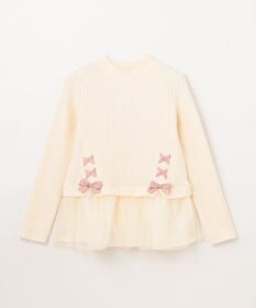 ANY KIDS 表起毛 レースアップ チュニック