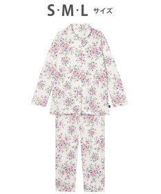 WACOAL ワコール_リラックス＆スリープ パジャマ 綿混(本体) あったか 長袖 長ズボン ミントン レディース NDW462 /ワコール