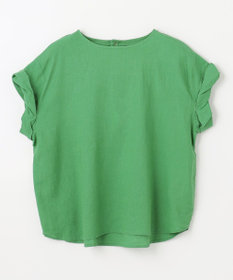 ANY 【手洗い可】ヨーロピアンリネンツイストスリーブブラウス