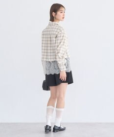 earth music&ecology 適ON レースヘムシャツ