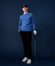 23区GOLF 【MEN】【ウォッシャブル】ストレッチ カラーニット